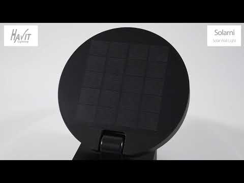 Havit Solarni Solar Polycarbonate Wall Lights 4000K Black 9W IP44 - HV36724-BLK