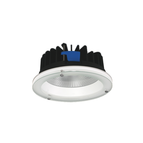 UNI LED S9656- 25 watt ROUND AND SQUARE PROFILE IP54 LED downlights. white powder coat finish