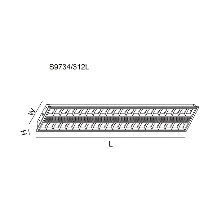 SAL L-Line MKII S9734 LED Panels and Troffers 4000K White 38W 240V IP20- S9734/312L/CW