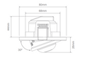 Domus Round Recessed PIR 360° Sensors White 0.5W 240V IP20 - 66036