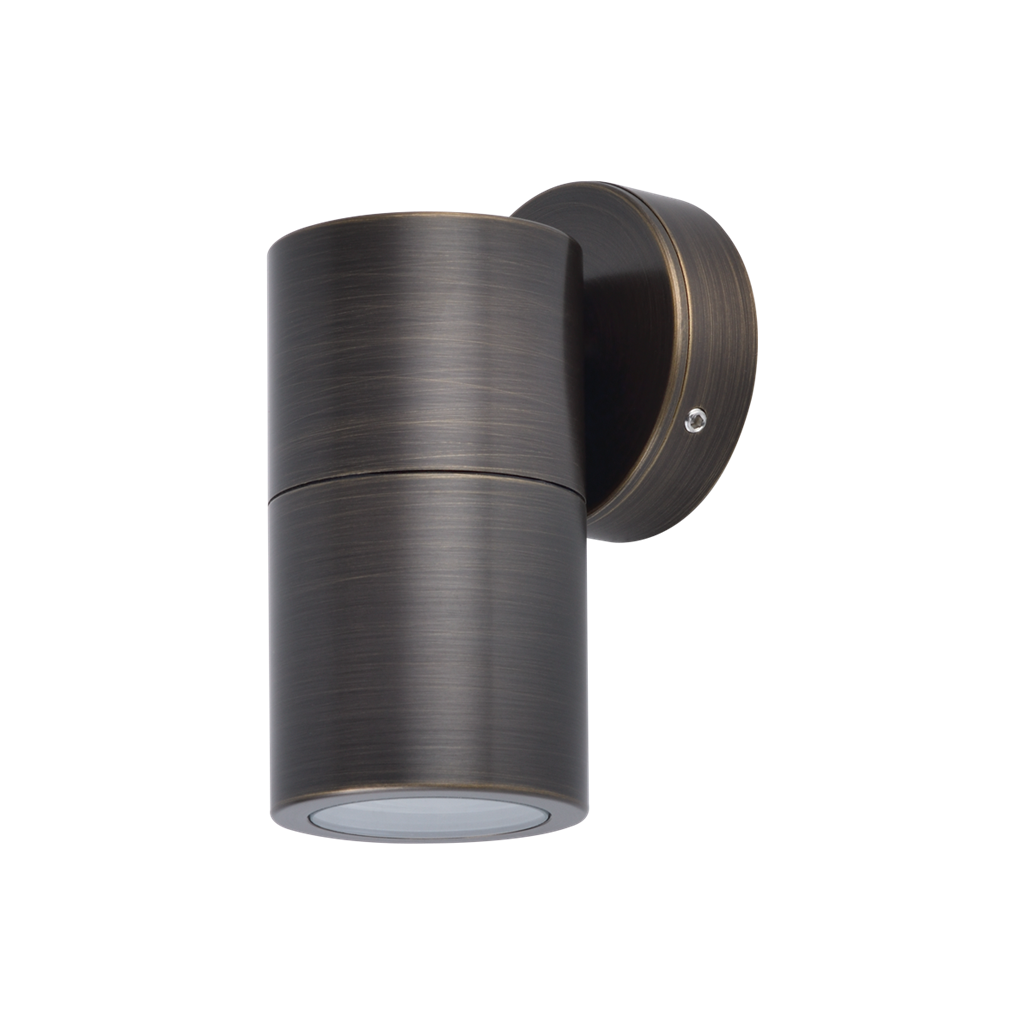 Domus Shadow 1LT Exterior Wall Lights Tri- Bronze/ Brass 240V IP65- 49