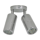 49058 Shadow 2 Light Adjustable Wall Light 35W 240V IP65 GU10 Spotlight - Titanium Silver Trio Domus Lighting 