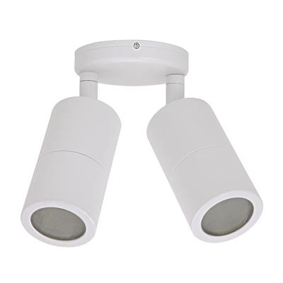 Domus Shadow 2 Light Adjustable Exterior Wall Lights Tri - White 240V