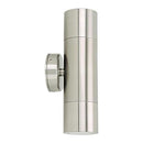 49196 Shadow 2 Light Fixed Up/Down Wall Bracket 35W 240V IP65 GU10 Spotlight - 316 Stainless Steel 3000K Domus Lighting