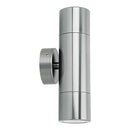 49023 Shadow 2 Light Fixed Up/Down Wall Bracket 35W 240V IP65 GU10 Spotlight - Titanium Silver No Lamp Domus Lighting