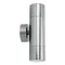 49028 Shadow 2 Light Fixed Up/Down Wall Bracket 35W 240V IP65 GU10 Spotlight - Titanium Silver Trio Domus Lighting