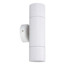 49022 Shadow 2 Light Fixed Up/Down Wall Bracket 35W 240V IP65 GU10 Spotlight - Textured White No Lamp Domus Lighting