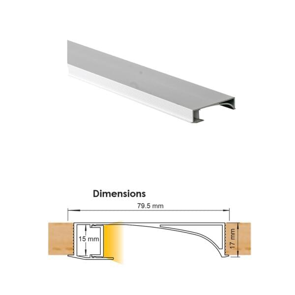 SAL SLT3040 LED Channel and Accessories Anodised Silver - SLT3040 - SAL Lighting