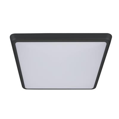 Domus Solar-300mm Square Slimline Dimmable LED Oysters Tri - Black 25W IP54 - 20946 -  Domus Lighting