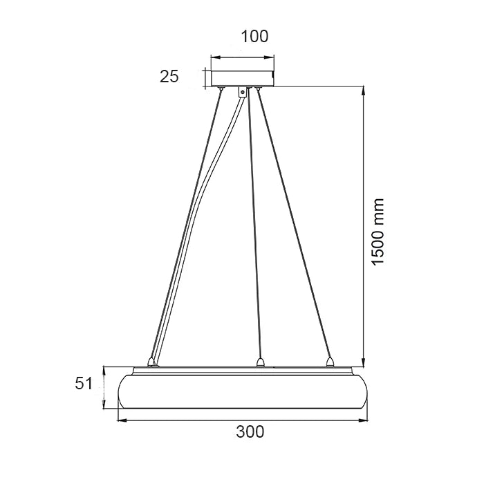 SAL HALO Interior Pendants 4000K Black 18/35W 240V IP20- SPL3000 