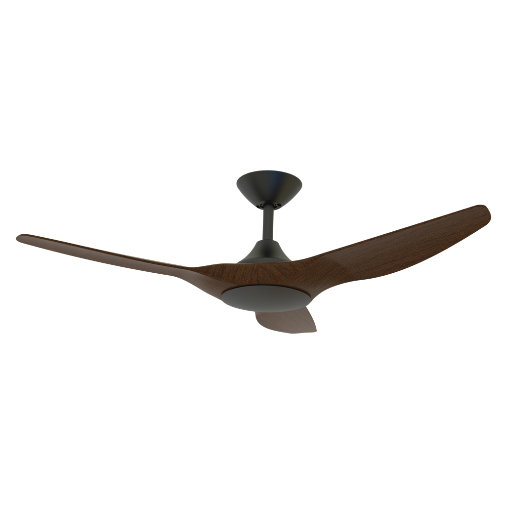 Domus Strike-48 3 Blade Ceiling Fan Tri - White-Black / Black-Walnut / White-Oak 18W 240V - STRIKE-48 -  Domus Lighting