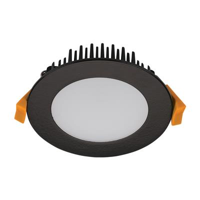 21599 Tek-13 13W 240V Round Dimmable LED Kit Tricolour IP44 Downlight - Black Dali Domus Lighting