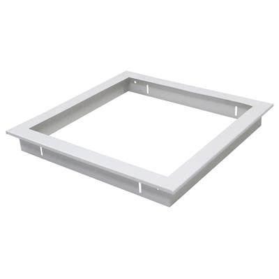 Domus Trim-303 Square Recessed Plaster Frames LED Panels and Troffers Satin White- 19324