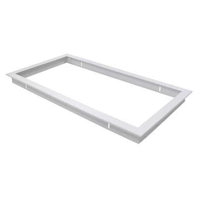 Domus Trim-306 Rectangular Recessed Plaster Frames LED Panels and Troffers Satin White - 19325