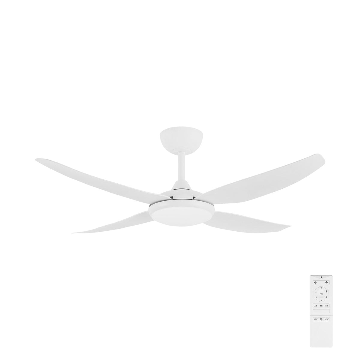 Brilliant Amari 52" DC Ceiling Fan with 24W LED Light – Black / White – 21721/06 – product-only image on white background