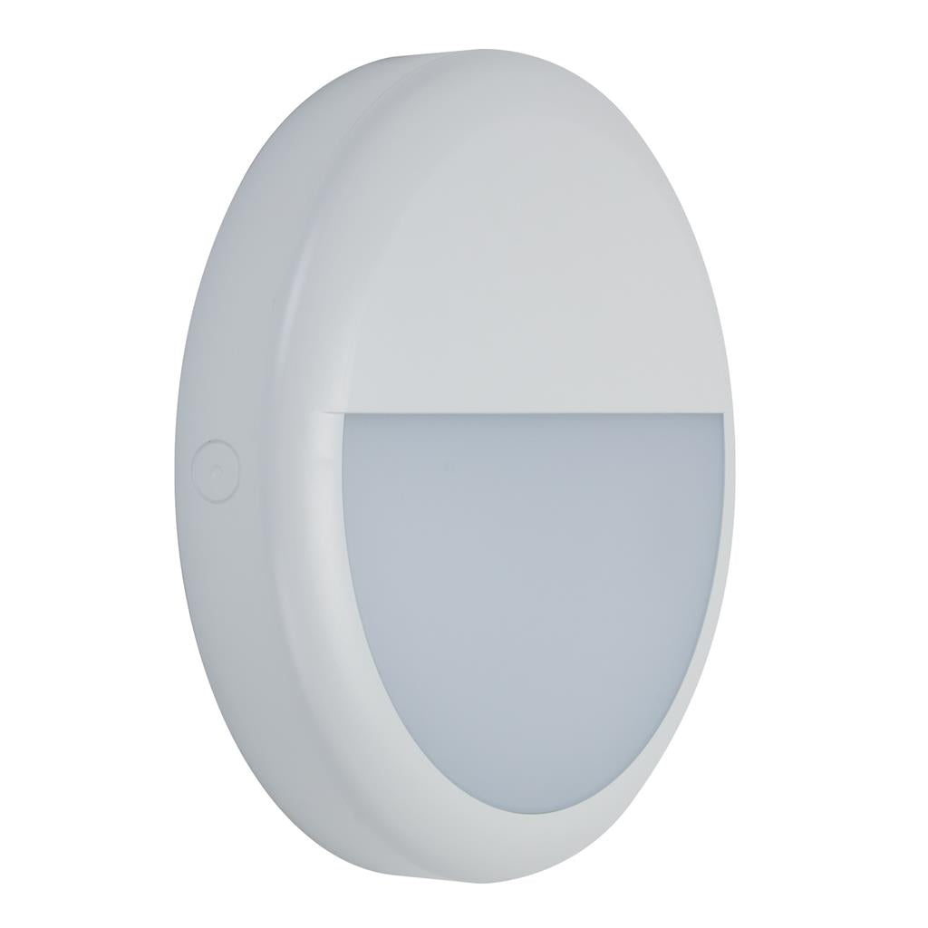 Domus VERSA-300 ROUND EYELID BUNKER Exterior Wall Lights Black / White 25W 240V IP65 - 19804, 19806