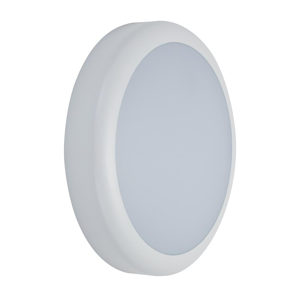 Domus VERSA-300 ROUND PLAIN BUNKER Exterior Wall Lights Black / White 240V IP65 - 19800, 19802 - CLA Lighting