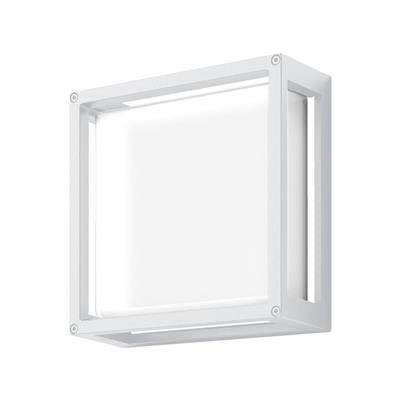 19653 York 12W LED Square Wall Light 240V IP65 - White 5000K Domus Lighting