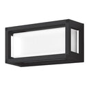 19648 York 7W LED Rectangle Wall Light 240V IP65 - Black 3000K Domus Lighting