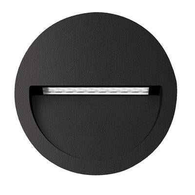 Domus Zac-4 Round Recessed Garden Step and Up Lights 3000K 5000K Black 4W 240V IP65 - 19727, 19728 -  Domus Lighting