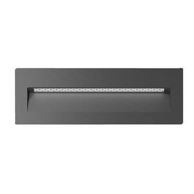Domus Zac-8 RCT Recessed Garden Step and Up Lights 3000K Dark Grey 8W 12V IP65 - 19788