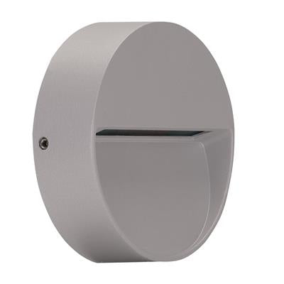 Domus Zeke-4 Round Surface Mounted Garden Step and Up Lights 3000K 5000K Silver 4W 12V IP65 - 19840, 19841- Domus Lighting