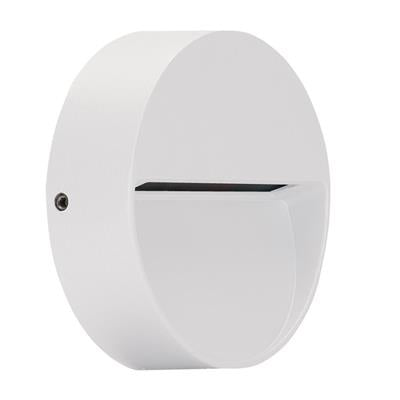 Domus Zeke-4 Round Surface Mounted LED Exterior Step Lights 3000K 5000K White 4W 12V IP65 - 19844, 19845