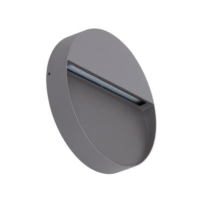 Domus Zeke-9 Round Surface Mounted Garden Step and Up Lights 3000K 5000K Silver 9W 12V IP65 - 19864, 19865 -  Domus Lighting