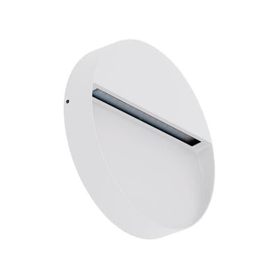 Domus Zeke-9 Round Surface Mounted LED Exterior Step Lights 3000K 5000K White 9W 12V IP65 - 19868, 19869