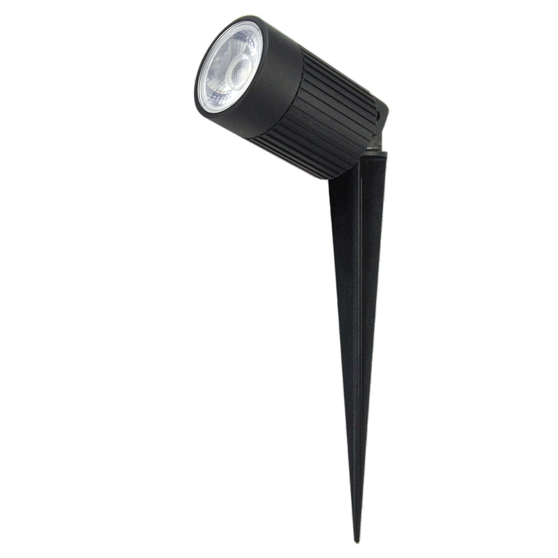 Domus ZOOM-PRO C/W HOOD Garden Spike Lights Tri - Black 12W 12/24V IP67 - 25706 - Domus Lighting