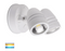 Focus Polycarbonate White 2 x 15W 240V IP65 Double Adjustable Spot Light - HV3793T-WHT - Havit Lighting