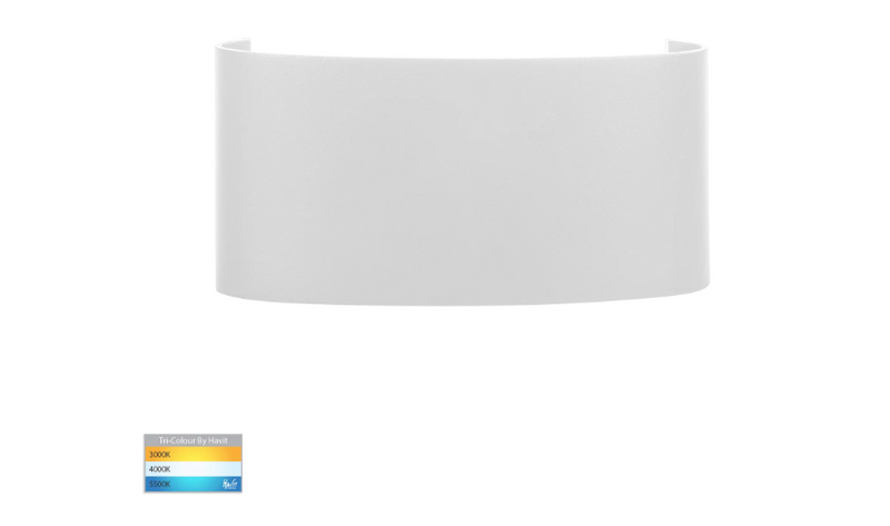 HV3696T-WHT-240V | HV3696T-WHT-12V - Maro White Up & Down TRI Colour LED Wall Light - Havit Lighting