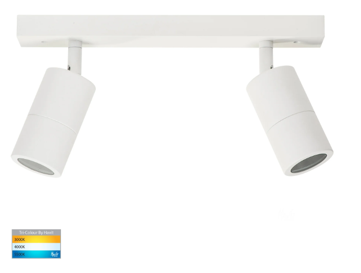 Havit Tivah LED Bar Lights Tri- White 2x5W 240V IP54 - HV4001T-2-WHT