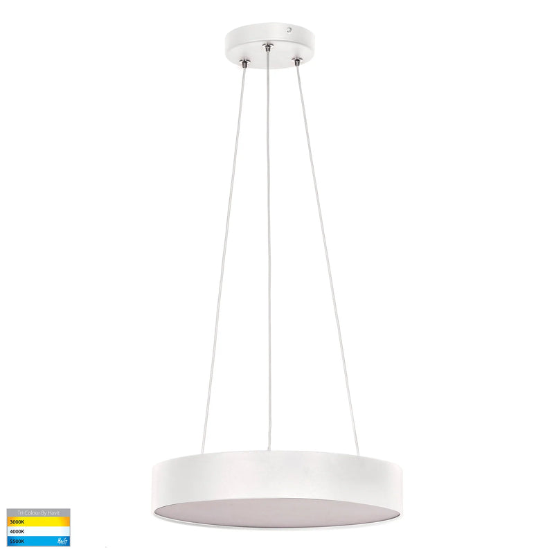 Havit Nella Round Interior Pendant Tri - White 30W 240V IP20 - HV5893T-WHT-PDT - Havit Lighting