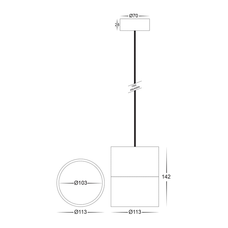 Havit Nella LED Interior Pendant Tri - White 12W 240V IP20 - HV5803T-WHT-P - Havit Lighting