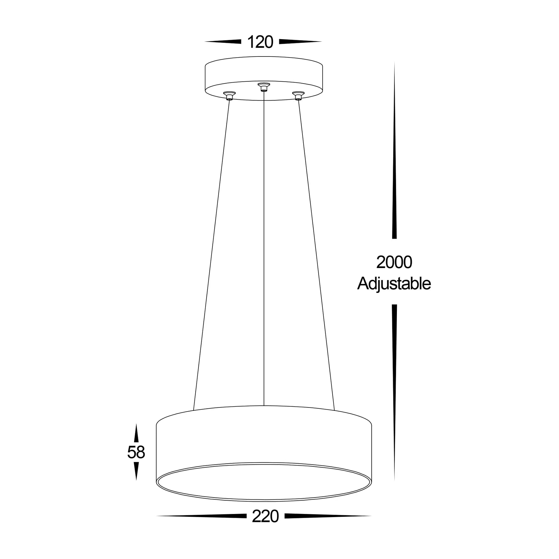 Havit Nella Round Interior Pendant Tri - White 20W 240V IP20 - HV5892T-WHT-PDT -Havit Lighting