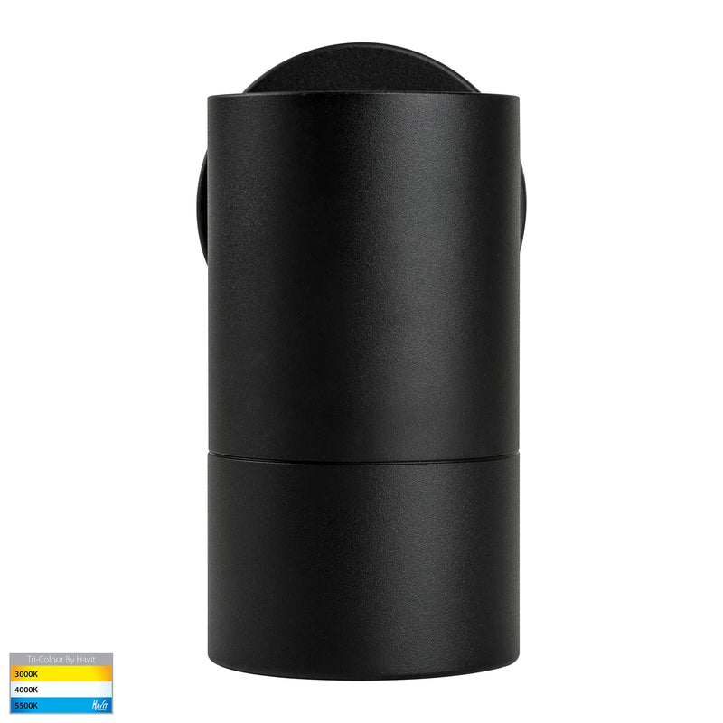 Havit Maxi Fixed Down Pillar Exterior Wall Lights Tri - Black 12W 240V IP65 - HV1128T - Havit Lighting