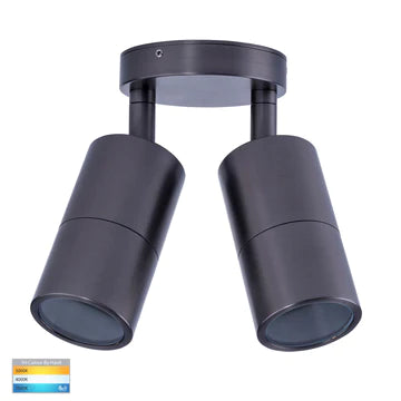 Havit Tivah Double Adjustable Pillar Exterior Wall Lights Tri - Graphite 2x3/5/7W / 2x5W 12V/240V IP65 - HV1375T-HV1377T