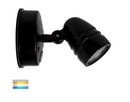 Focus Polycarbonate Black 15W 240V IP65 Single Adjustable Spot Light With Sensor - HV3792T-BLK - Havit Lighting