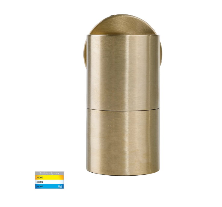 Havit Tivah Fixed Down Pillar Exterior Wall Lights Tri - Solid Brass 3/5/7W / 5W 12V/240V IP65 - HV1155T-HV1157T