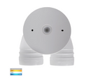 Focus Polycarbonate White 2 x 15W 240V IP65 Double Adjustable Spot Light With Sensor - HV3794T-WHT - Havit Lighting