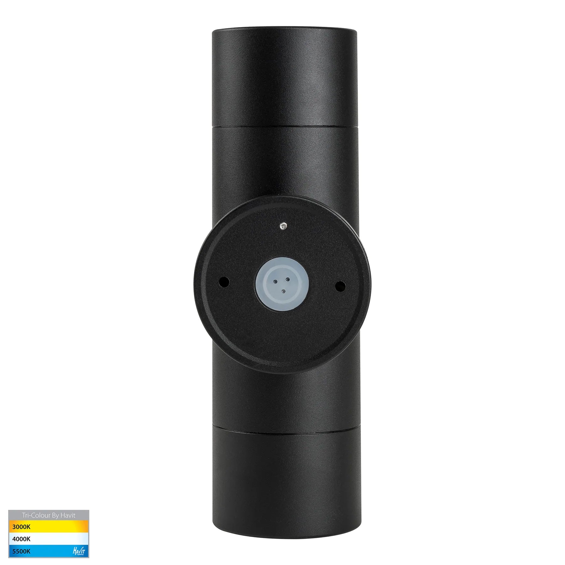 Havit Maxi Tivah Up & Down Pillar Exterior Wall Lights Tri - Black 2x12W 240V IP65 - HV1028T - Havit Lighting