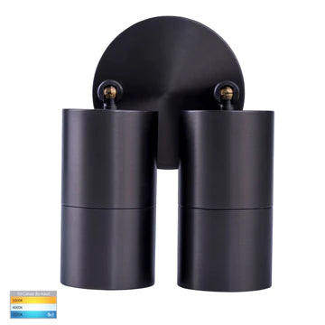 Havit Tivah Double Adjustable Pillar Exterior Wall Lights Tri - Graphite 2x3/5/7W / 2x5W 12V/240V IP65 - HV1375T-HV1377T