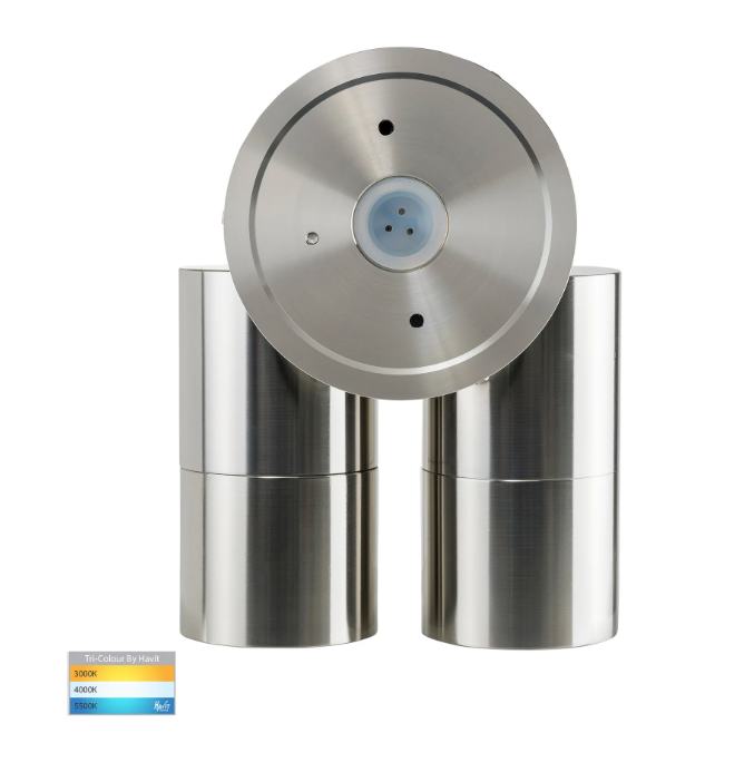 Havit Tivah Double Adjustable Spot Lights Tri - 316 Stainless Steel 3/5/7/12W 240V IP65 - HV1305T-PIR, HV1306T-PIR-Havit Lighting
