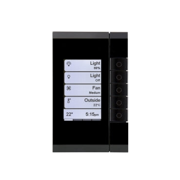 5085EDLB - Clipsal Wall Plate, C-Bus, Saturn, EDLT (Enhanced Dynamic Labelling Technology), 5 Keys - Eco Smart Lighting