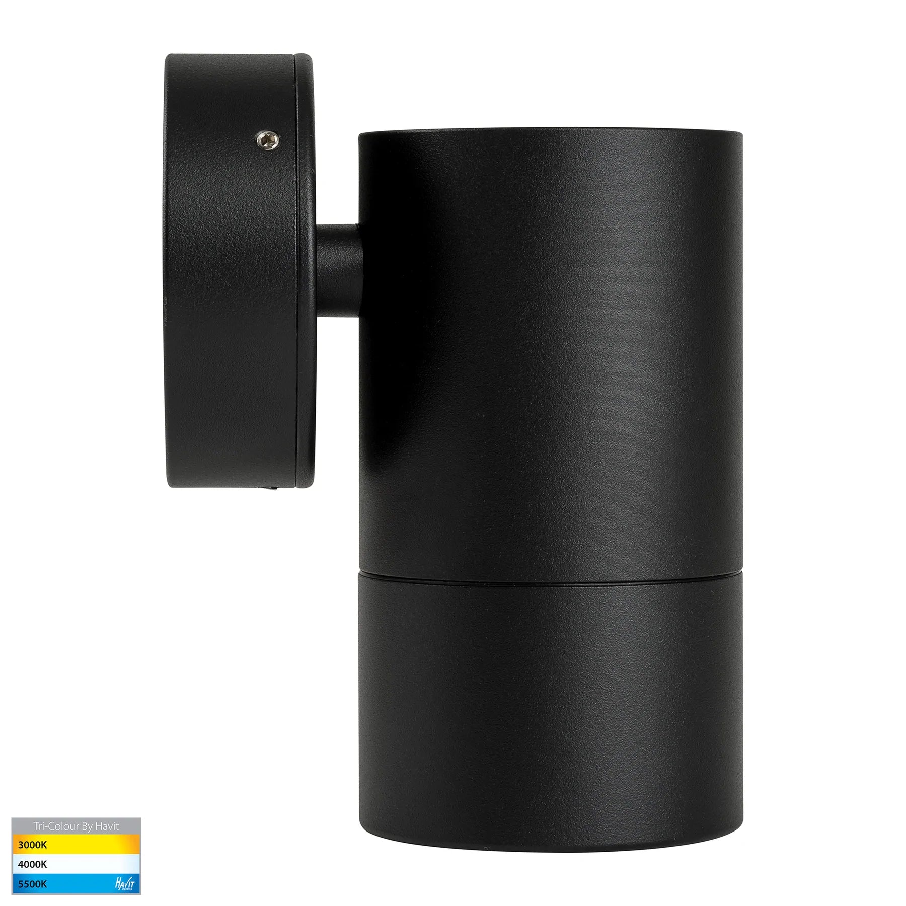Havit Maxi Fixed Down Pillar Exterior Wall Lights Tri - Black 12W 240V IP65 - HV1128T - Havit Lighting