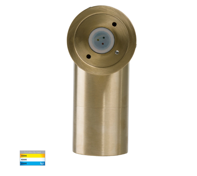 HV1255T-HV1257T - Tivah Solid Brass TRI Colour Single Adjustable Wall Pillar Lights - Havit Lighting