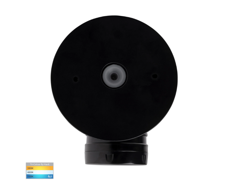 Havit Focus Polycarbonate Single Adjustable Spot Wall Light Tri - Black 15W 240V IP65 - HV3791T-BLK - Havit Lighting