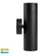 Havit Maxi Tivah Up & Down Pillar Exterior Wall Lights Tri - Black 2x12W 240V IP65 - HV1028T - Havit Lighting