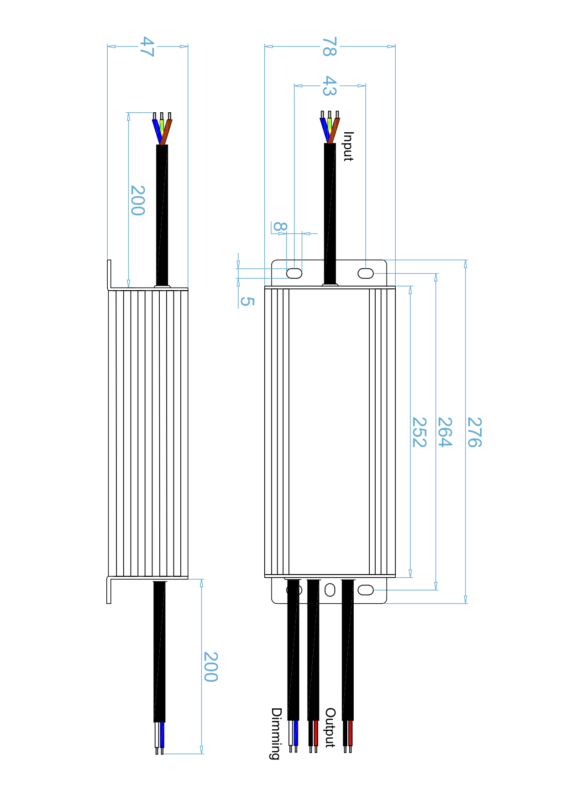 Azoogi Waterproof 5 in 1 Dimmable Driver 300W 12V IP67 - ADR015D